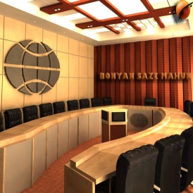 پروژه ی طراحی اتاق کنفرانس روزنامه کیهان
